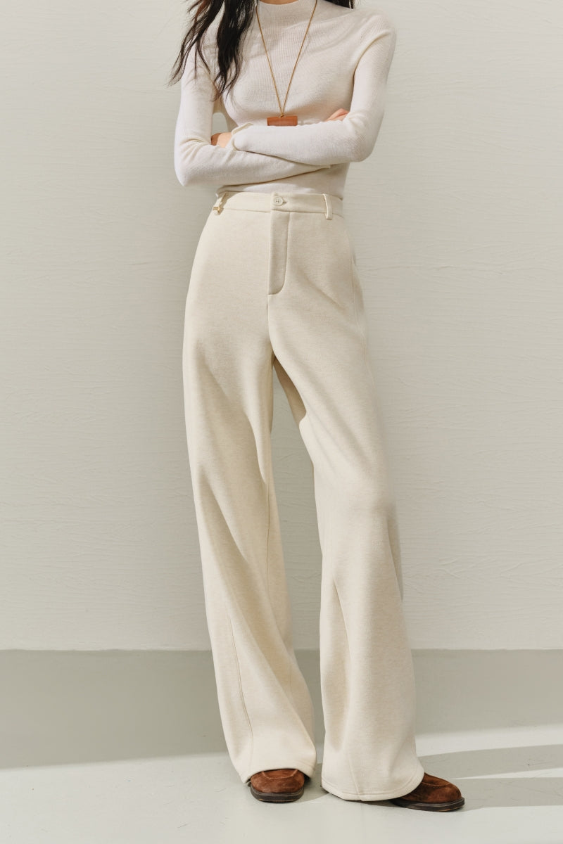 Women's High-Waist Chenille Wide-Leg Pants