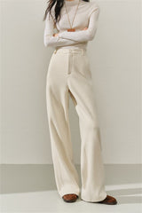 Women's High-Waist Heavyweight Chenille Wide-Leg Pants