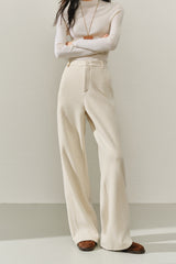 Women's High-Waist Chenille Wide-Leg Pants