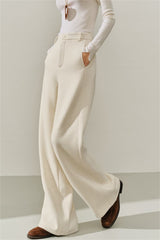 Women's High-Waist Heavyweight Chenille Wide-Leg Pants