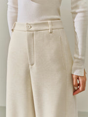 Women's High-Waist Heavyweight Chenille Wide-Leg Pants