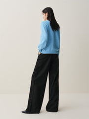 Women's High-Waist Wide-Leg Suit Pants