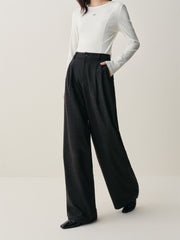 Women's High-Waist Wide-Leg Suit Pants
