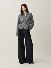 Women's High-Waist Wide-Leg Suit Pants