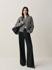 Women's High-Waist Wide-Leg Suit Pants