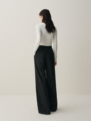 Women's High-Waist Wide-Leg Suit Pants