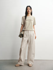 Women's Basic Wide-Leg Curved-Hem Pants