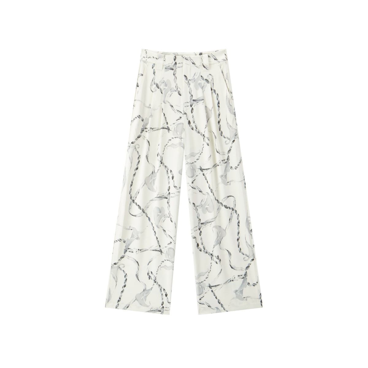 Women's Casual High-Waisted Printed Straight Pants