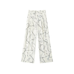 Women's Casual High-Waisted Printed Straight Pants