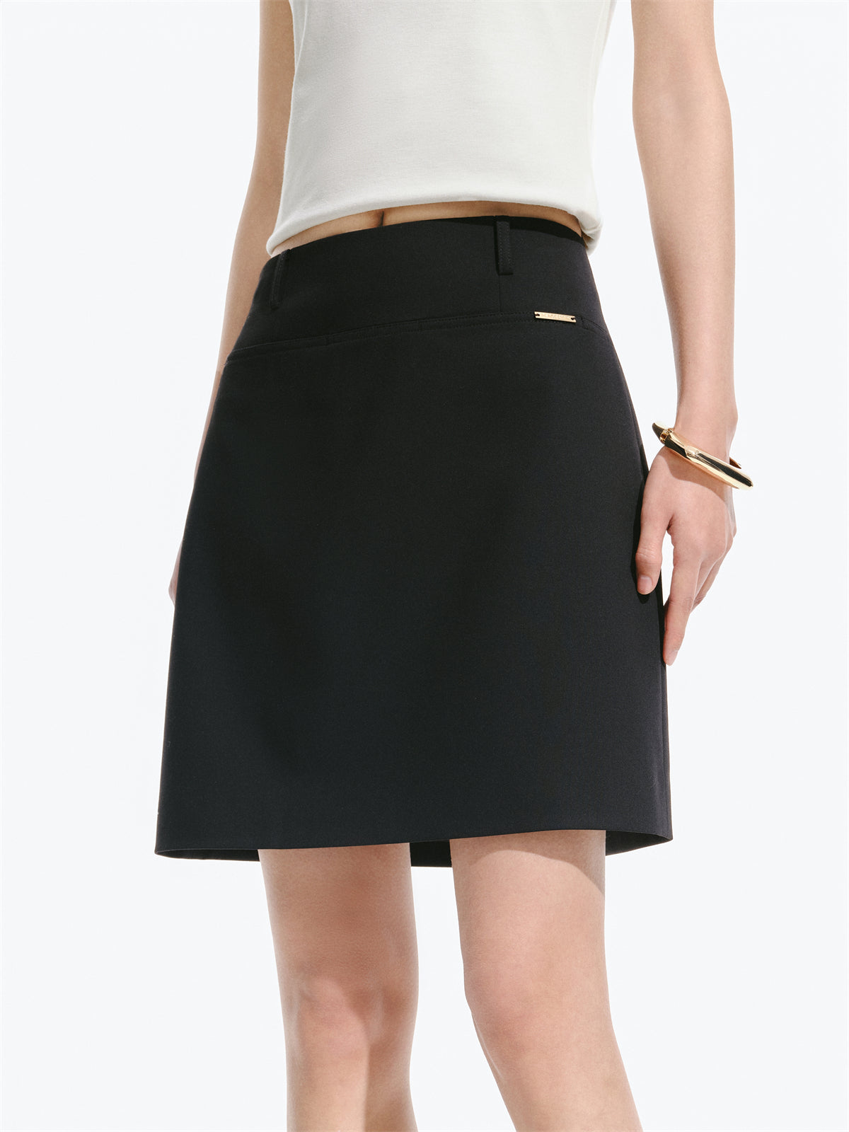 Women's High-Waist Cropped A-Line Blazer Skirt