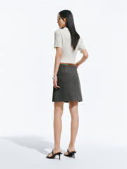 Women's High-Waist Cropped A-Line Blazer Skirt