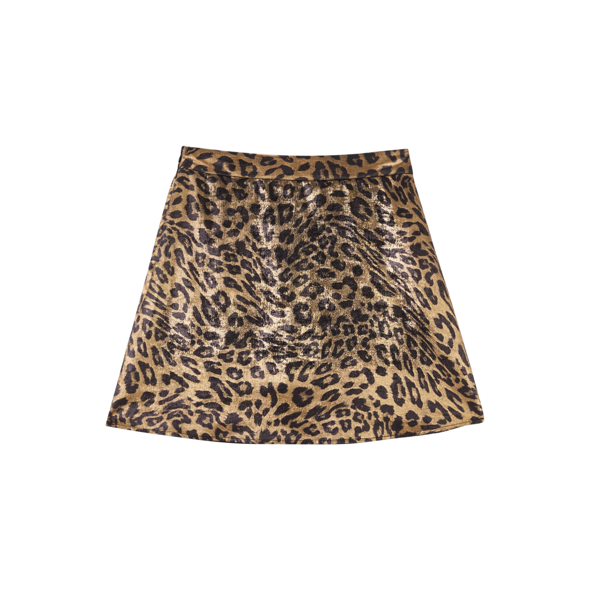 Women's High-Waist A-Line Leopard-Print Skirt