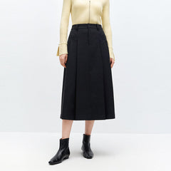 Women's Pleated A Line Midi Skirt