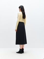 *US Final Sale*Women's Pleated A Line Midi Skirt