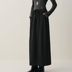 Women's Back-Slit Long Skirt