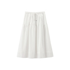 Women's High-Waist A-Line Tiered Maxi Skirt