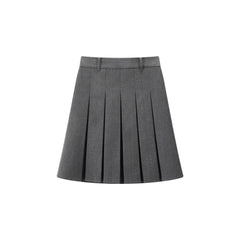 Women's Commuter Soft-Touch Midi Pleated High-Waist Skirt