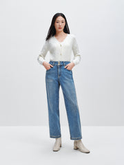 Women's High Waist Tapered Jeans