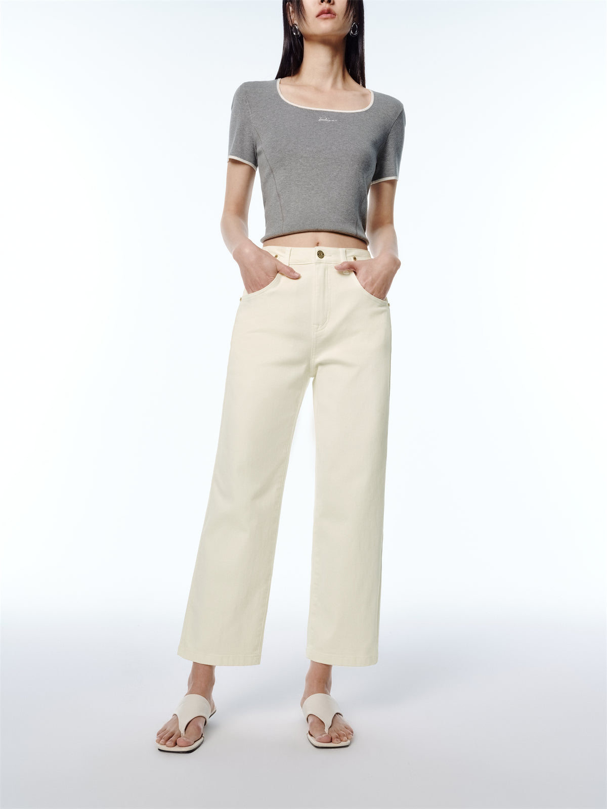 Women's High-Waisted Cropped Skinny Jeans