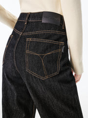 Women's High-Waisted Wide-Leg Cotton Jeans