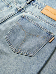 Women's High-Waisted Wide-Leg Cotton Jeans