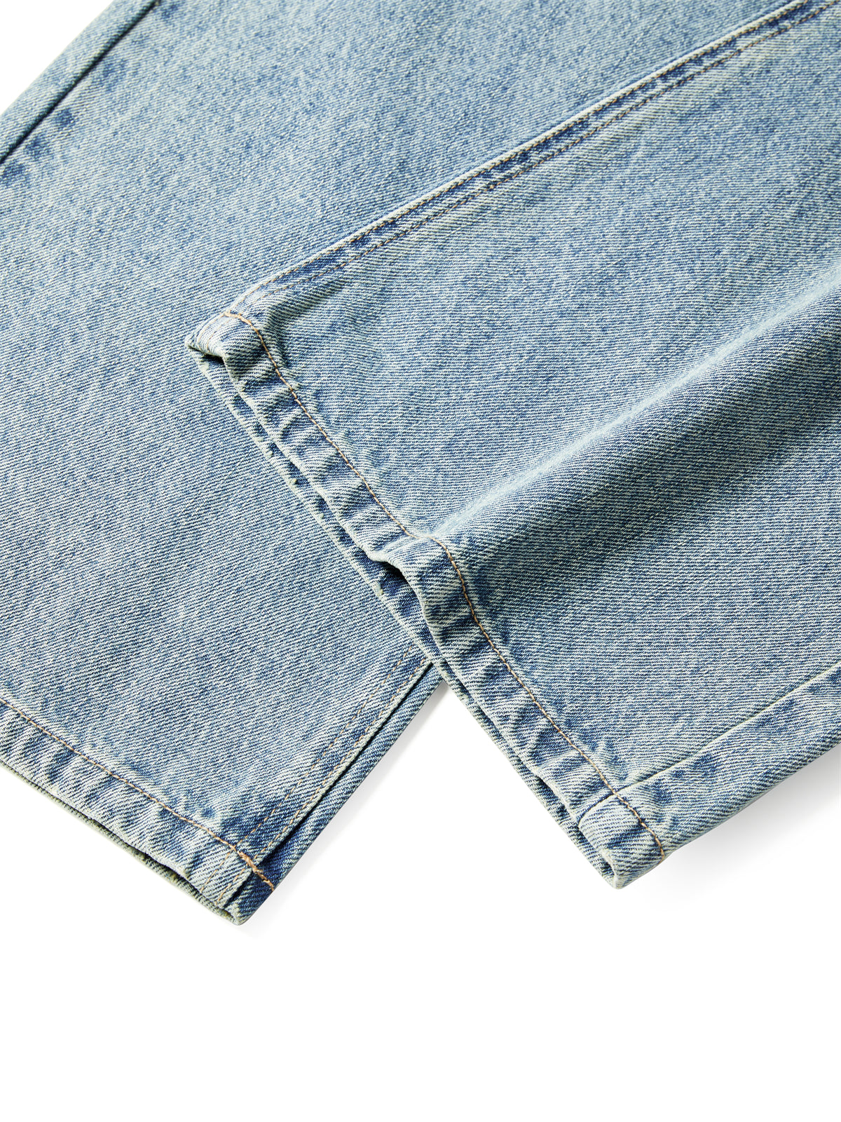 Women's High-Waisted Wide-Leg Cotton Jeans