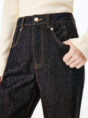 Women's High-Waisted Wide-Leg Cotton Jeans