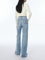Women's High-Waist Wide-Leg Flared Jeans