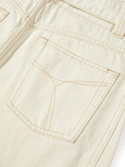 Women's Curved-Leg Jeans with Self Belt