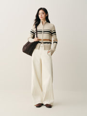 Women's Curved-Leg Jeans with Self Belt