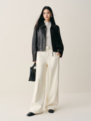 Women's Curved-Leg Jeans with Self Belt