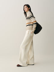 Women's Curved-Leg Jeans with Self Belt