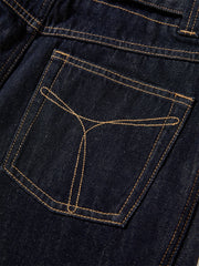 Women's Curved-Leg Jeans with Self Belt