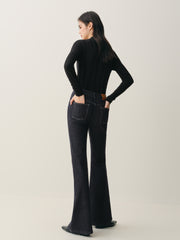 Women's High-Waist Slim Flared Jeans
