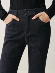 Women's High-Waist Slim Flared Jeans