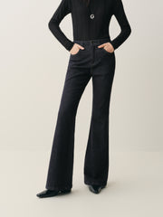 Women's High-Waist Slim Flared Jeans