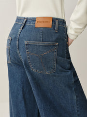 Women's Vintage Brushed Wide-Leg Jeans