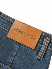 Women's Vintage Brushed Wide-Leg Jeans