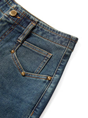 Women's Vintage Brushed Wide-Leg Jeans
