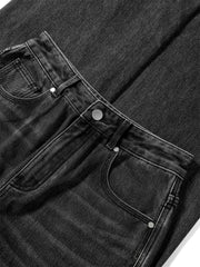 Women's High-Waist Brushed Wide-Leg Jeans