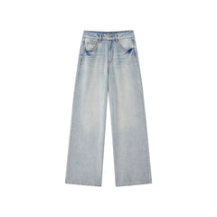 Women's Vintage Washed Wide-Leg Jeans