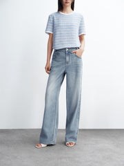 Women's Lyocell-Cotton Blend Straight-Leg Jeans