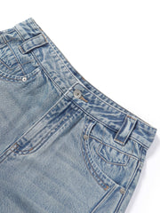 Women's Lyocell-Cotton Blend Straight-Leg Jeans