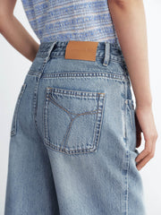 Women's Lyocell-Cotton Blend Straight-Leg Jeans