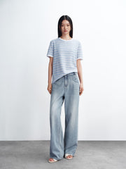 Women's Lyocell-Cotton Blend Straight-Leg Jeans
