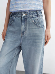 Women's Lyocell-Cotton Blend Straight-Leg Jeans