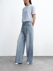 Women's Lyocell-Cotton Blend Straight-Leg Jeans
