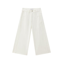 Women's High-Waist Cropped Wide-Leg Pants