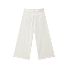 Women's High-Waist Cropped Wide-Leg Pants