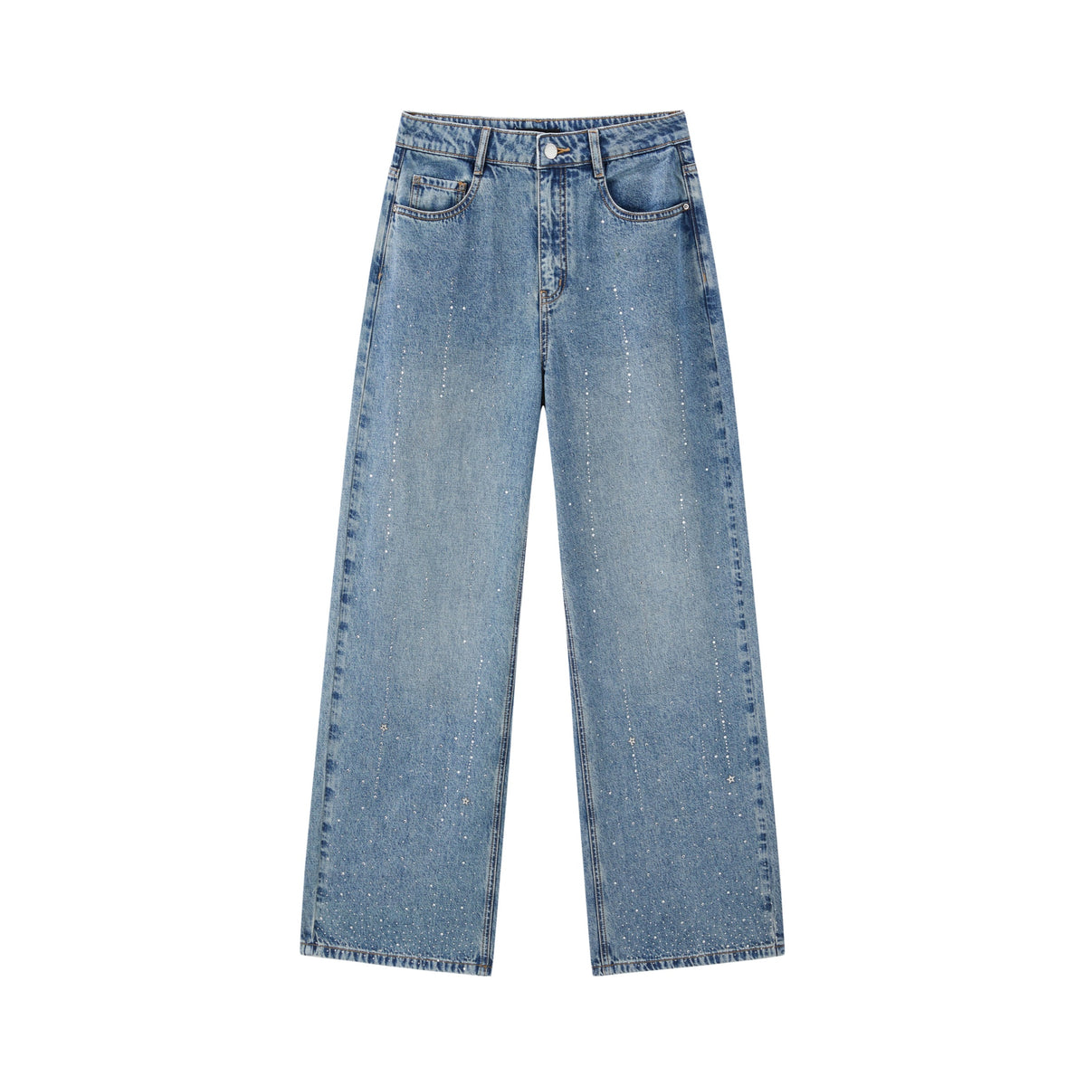 Women's Casual Sparkle Meteor Wide-Leg Jeans